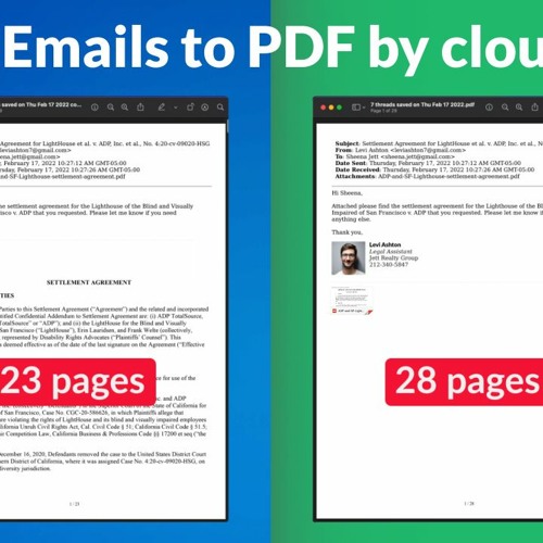 Save emails to PDF with a new compact PDF feature