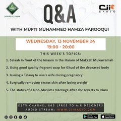 22/01/25 QnA with Mufti Hamza Farooqui