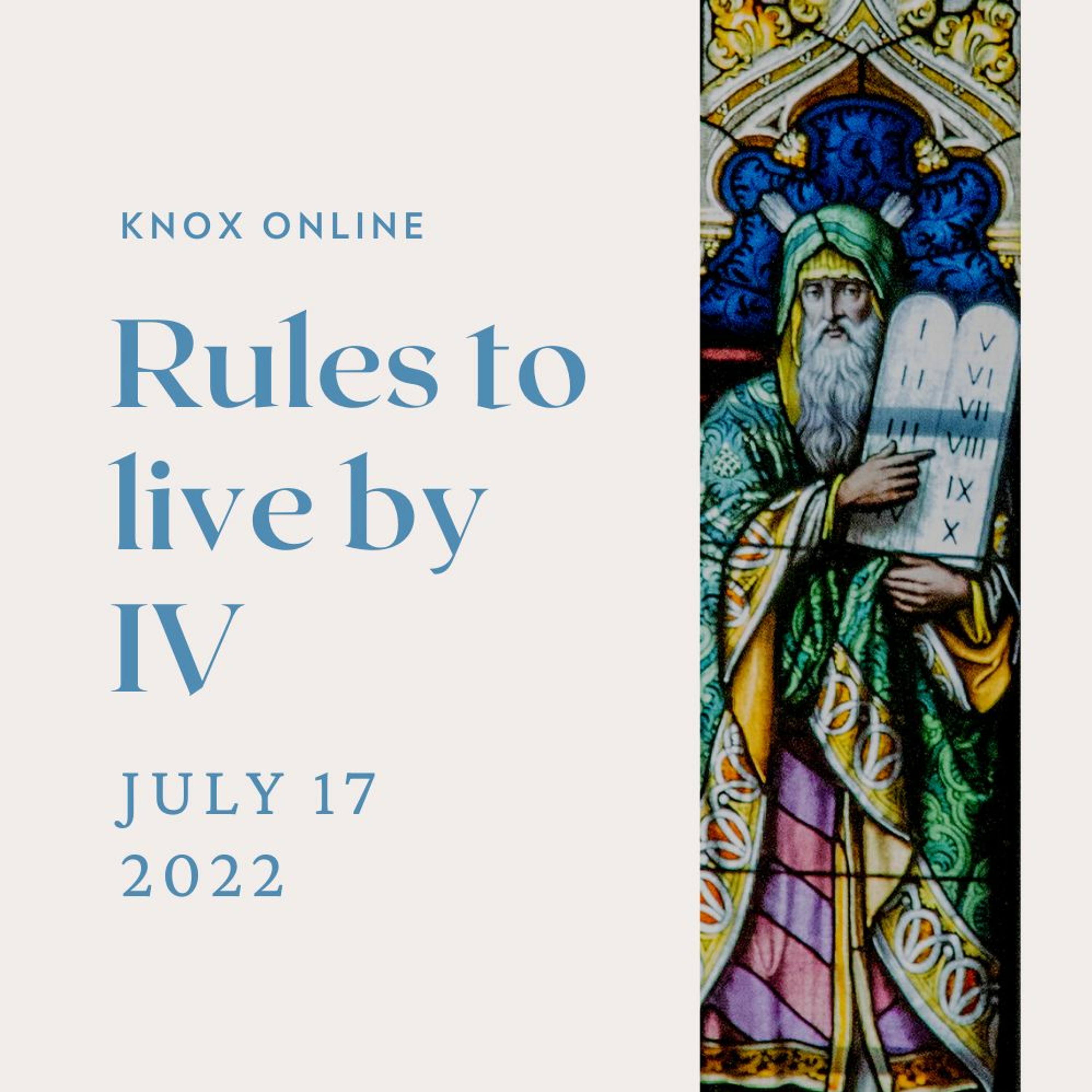 July 17, 2022 | Exodus 20:1 8-11; Mark 2:23-28 | Rules to Live By episode artwork