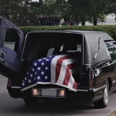 flag-striped hearse (demo)