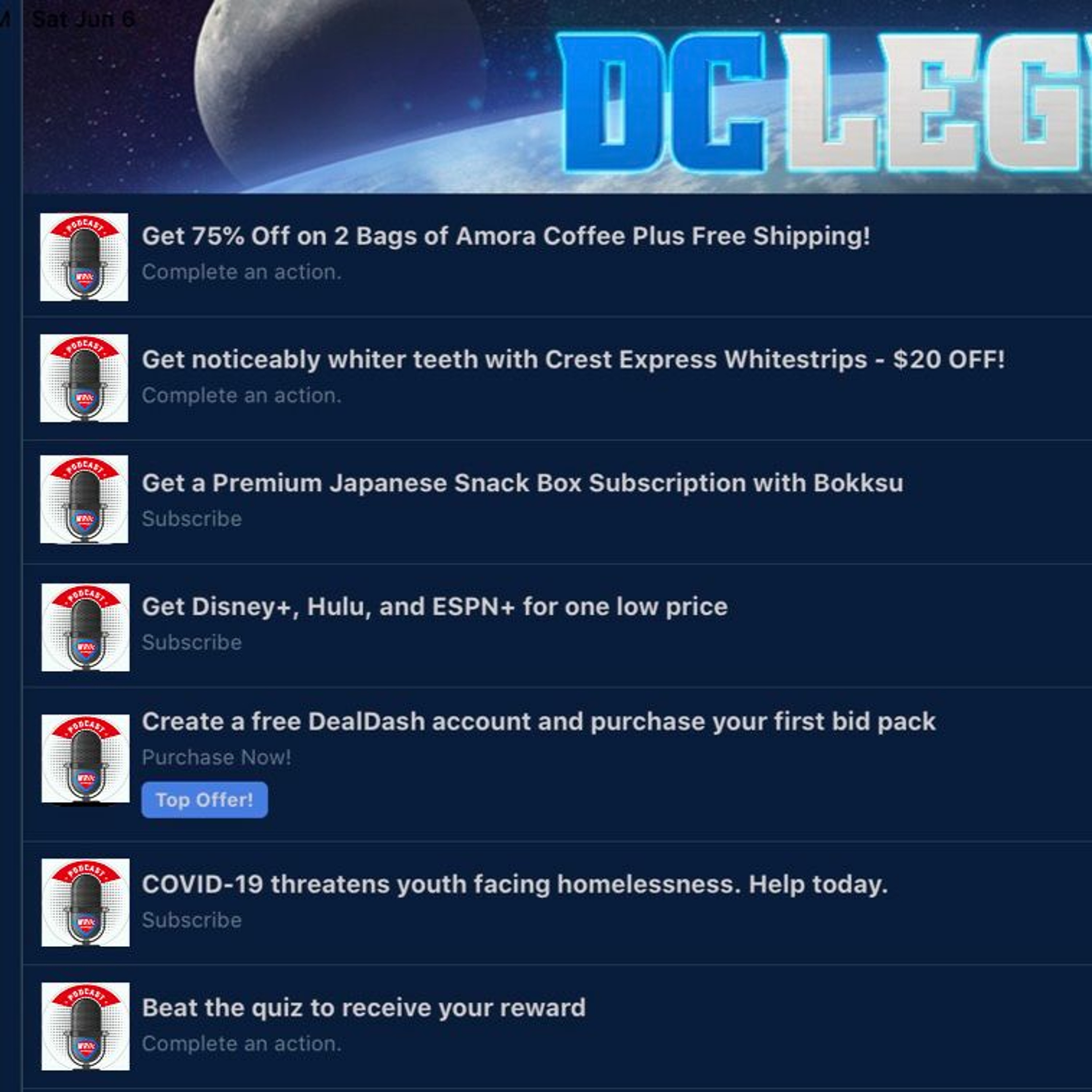 WROL Broadcast: DC Legends Unofficial Podcast!