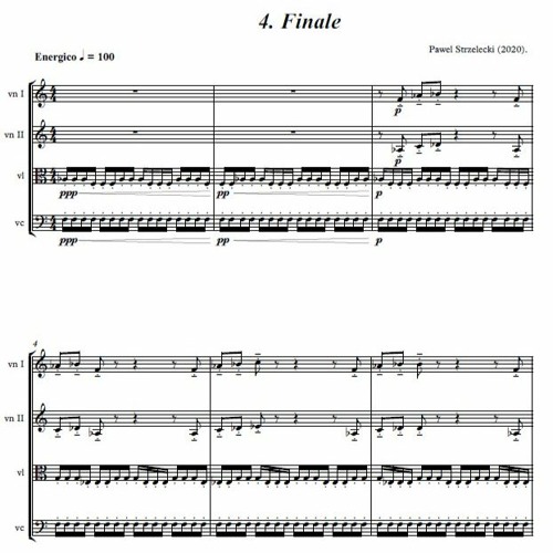 Pawel Strzelecki: 3. Scherzo [String Quartet No. 5 (2020)].