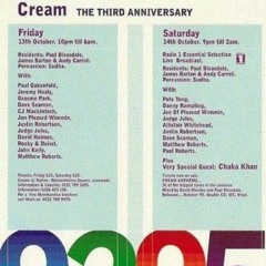 Cream 3rd Birthday Live - Danny Rampling & Pete Tong 14.10.1995