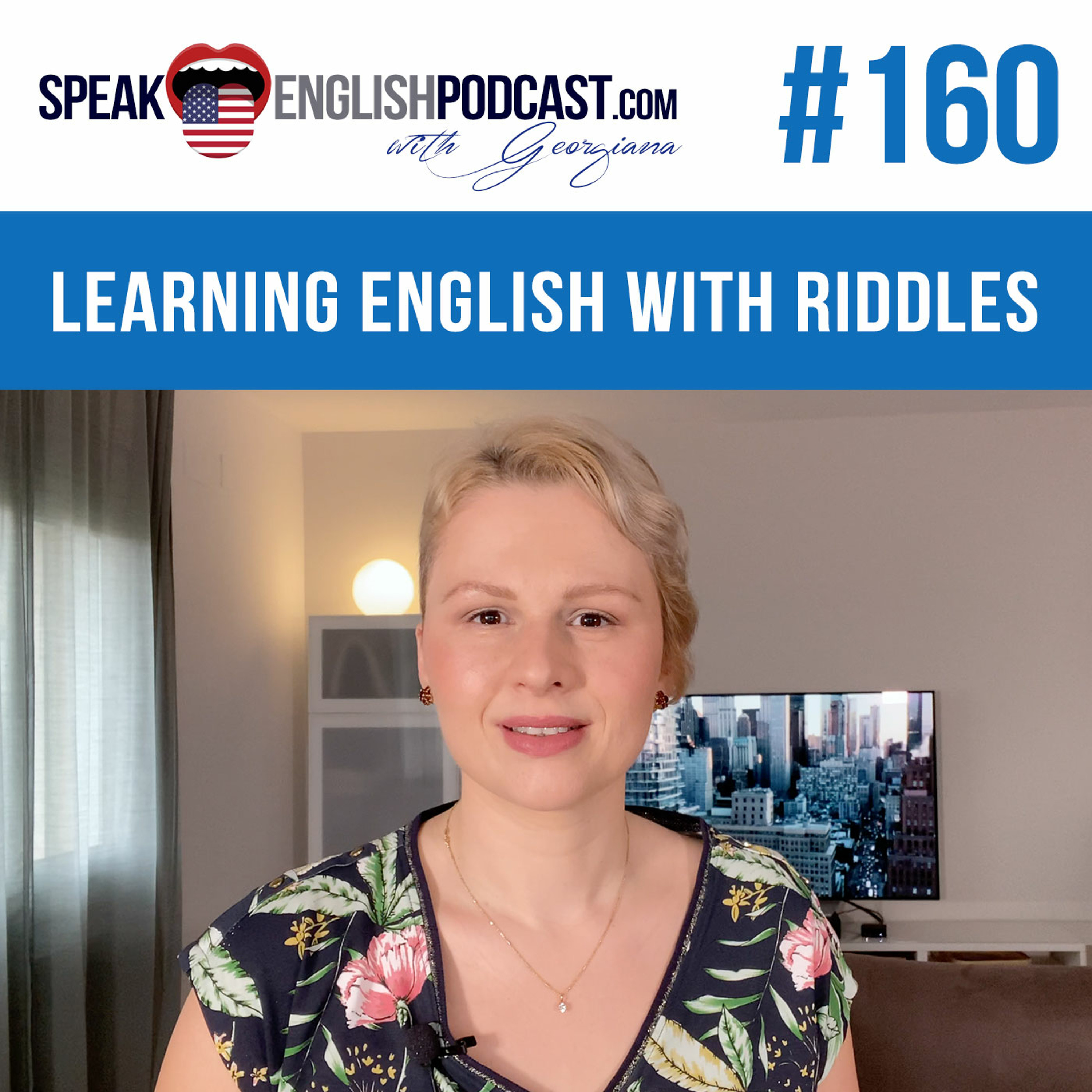 #160 Learning English with Riddles ESL episode artwork