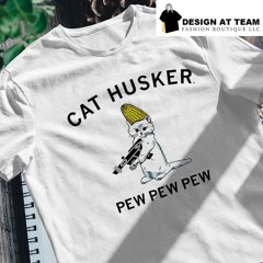 Nebraska Huskers Cat Husker pew pew pew shirt