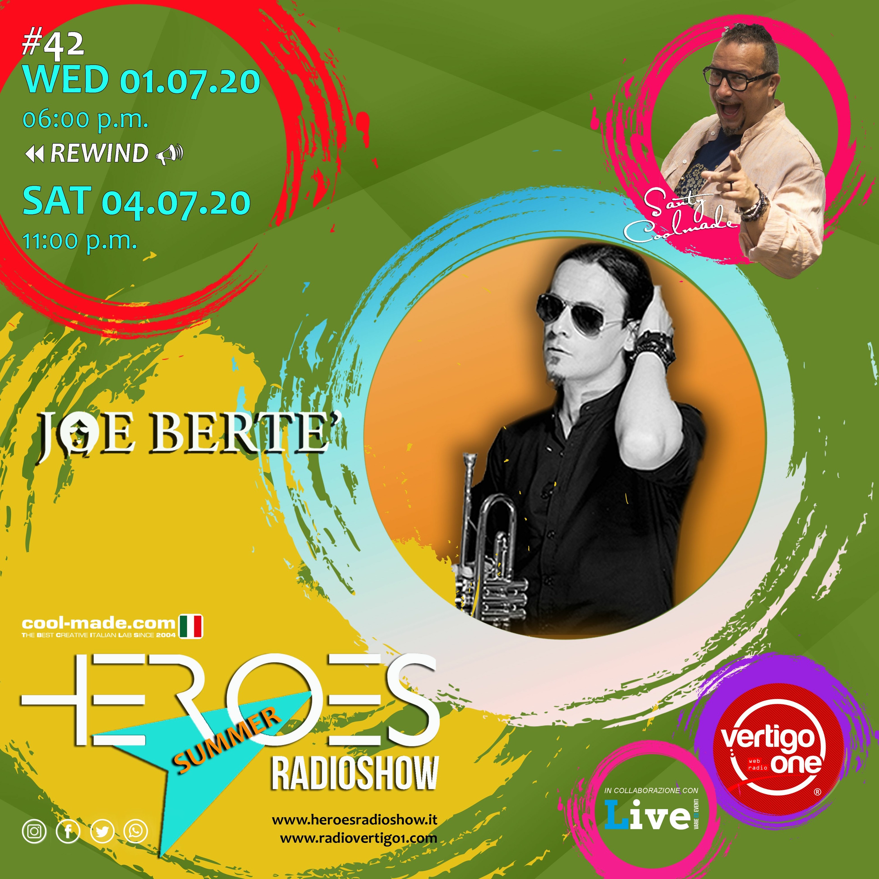 #42/2019-20> HEROES RadioShow - Special Guest JOE BERTE' episode artwork