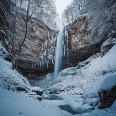 Winter Meditation Waterfall 1 - Guitar & Voices
