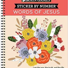 )BOOK!@ Brain Games - Sticker by Number: Words of Jesus (28 Images to Sticker) by Publications