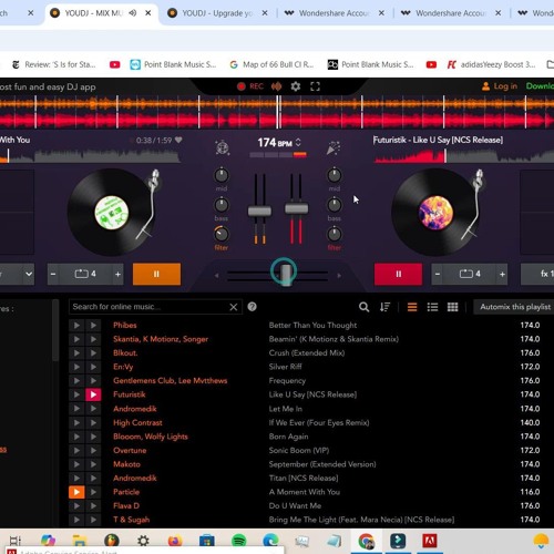 A DJ set using the trackpad on my laptop