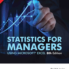 free EPUB 💖 Statistics for Managers Using Microsoft Excel (8th Edition) by  LEVINE D