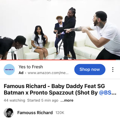 Stream famouss Richard - Baby Daddy Featuring SG Batman x Pronto