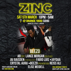 Saturday 5th March‼️  Zinc x premonition events (promo mix)