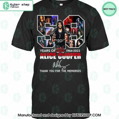 Alice Cooper 58 Years Thank You For The Memories T Shirt
