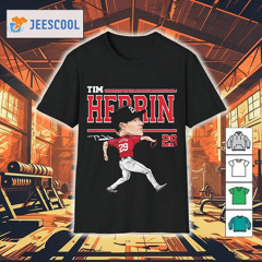 Tim Herrin Cleveland Guardians Baseball Signature Cartoon Shirt