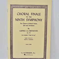 Access EPUB 📁 G. Schirmer Choral Finale to the Ninth Symphony (SATB) Vocal Score Com