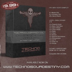🎹 TIOD Producer Pack Vol.1 By Roentgen Limiter - 6 Powerful Techno Sample Kits