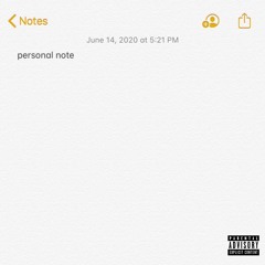 personal note (prod. by thatkidgoran & run by nava)
