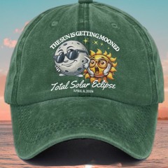 The Sun Is Getting Mooned Total Solar Eclipse April 8, 2024 Print Baseball Cap