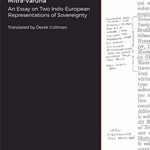 [Free] KINDLE 📜 Mitra-Varuna: An Essay on Two Indo-European Representations of Sover