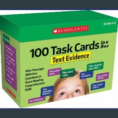 [EBOOK] 🌟 Scholastic Teaching Resources (Teaching Strategies) 100 Task Cards in a Box: Text Eviden