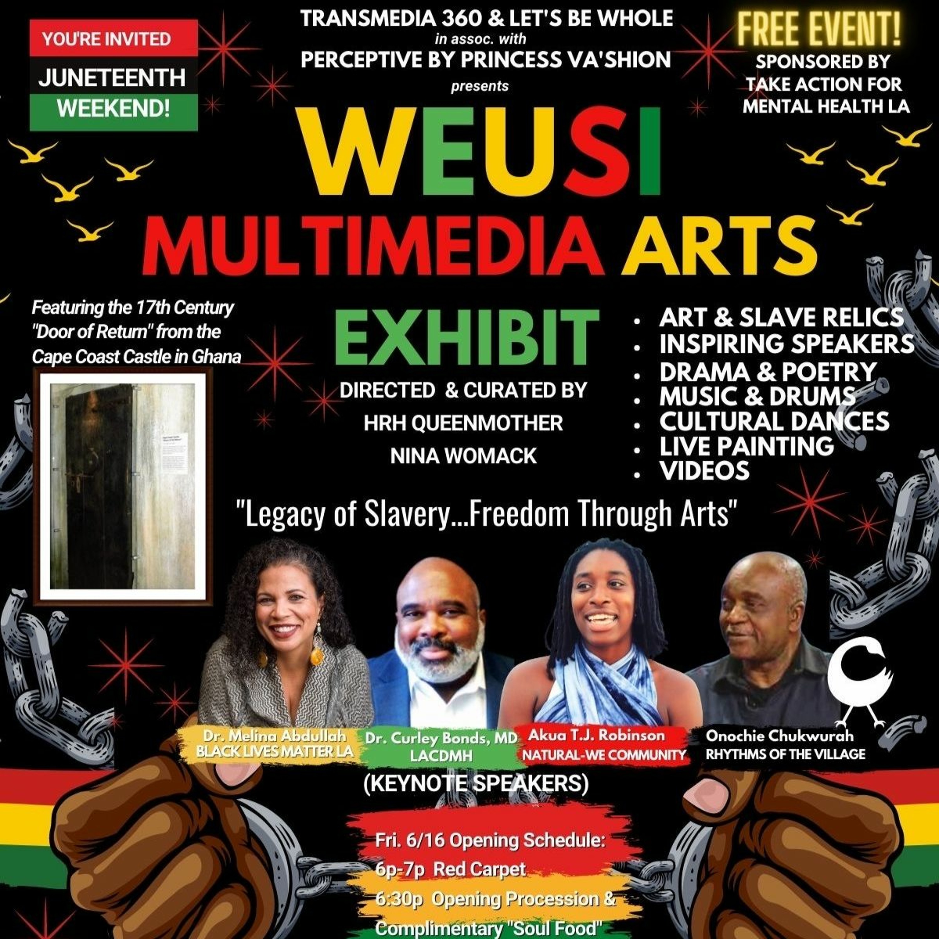 KPFK Rebel Alliance News -Weusi Exhibit Arts Juneteenth; Nazis in Ukraine Military episode artwork