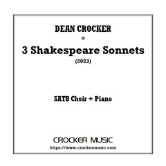Crocker: 3 Shakespeare Sonnets (2010-2023)