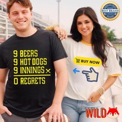 Pittsburgh Pirates 9-9-9 Challenge 9 beers hot dogs innings 0 regrets shirt