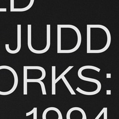 #Audiobook Donald Judd: Artworks 1970?1994 by Donald Judd