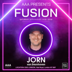 Jorn van Deynhoven mix exclusively for Fusion on 30 August at EGG London