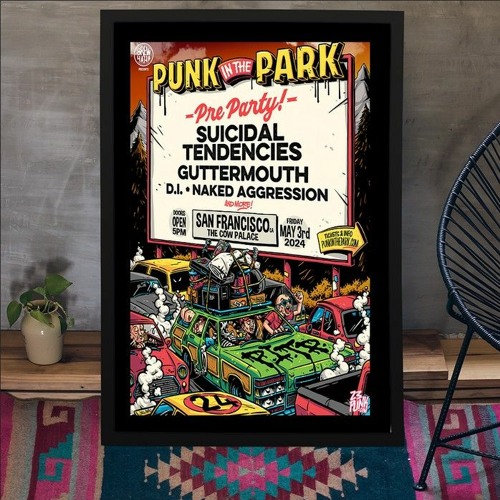 Stream Punk In The Park Tour At The Cow Palace On 532024 Poster by
