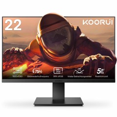 ORIGINAL PRODUCT KOORUI 22 inch Business Computer Monitor  Desktop Gaming Monitor  FHD 1080p  75 H