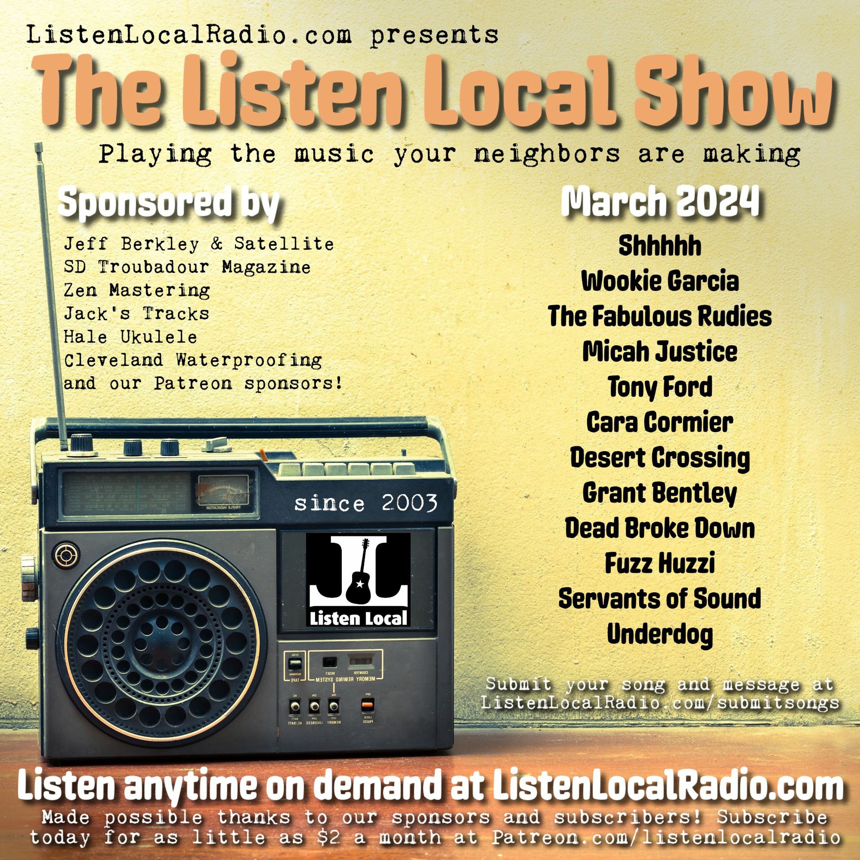 MARCH 2024 Listen Local Show