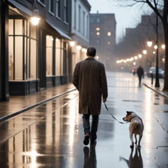A Man and His Dog