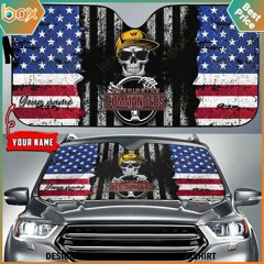 Washington Commanders Skull Custom Car Sunshades