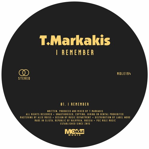 PREMIERE:  T.Markakis - I Remember [Mole Music]