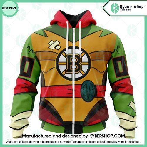 Boston Bruins Special Teenage Mutant Ninja Turtles Design CUSTOM Hoodie