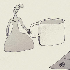 señora con copa enorme