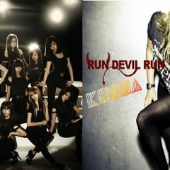 Run devil run by SNSD x Kesha mashup edit audios
