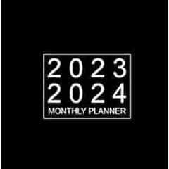 Read online 2023-2024 Monthly Planner: Minimalist Design Black Cover (Large Two Years Calendar Plann