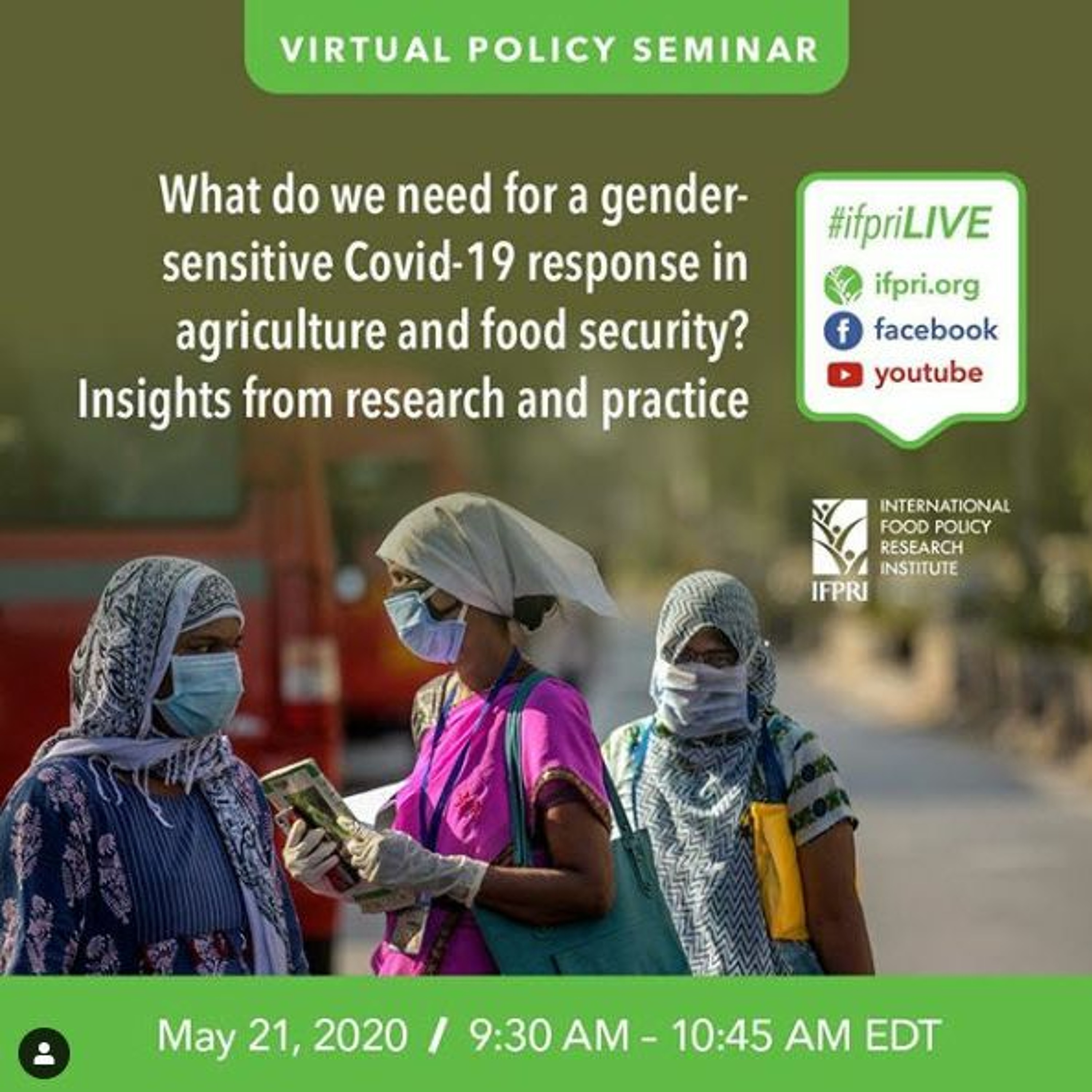 What do we need for a gender-sensitive Covid-19 response in agriculture and food security? 5/21/2020 episode artwork