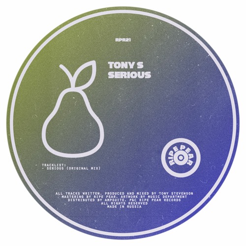 RPR21 | Tony S - Serious | Single