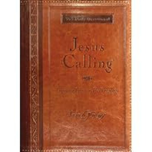 Jesus Calling, Large Text Brown Leathersoft, with full Scriptures: Enjoying Peace in His