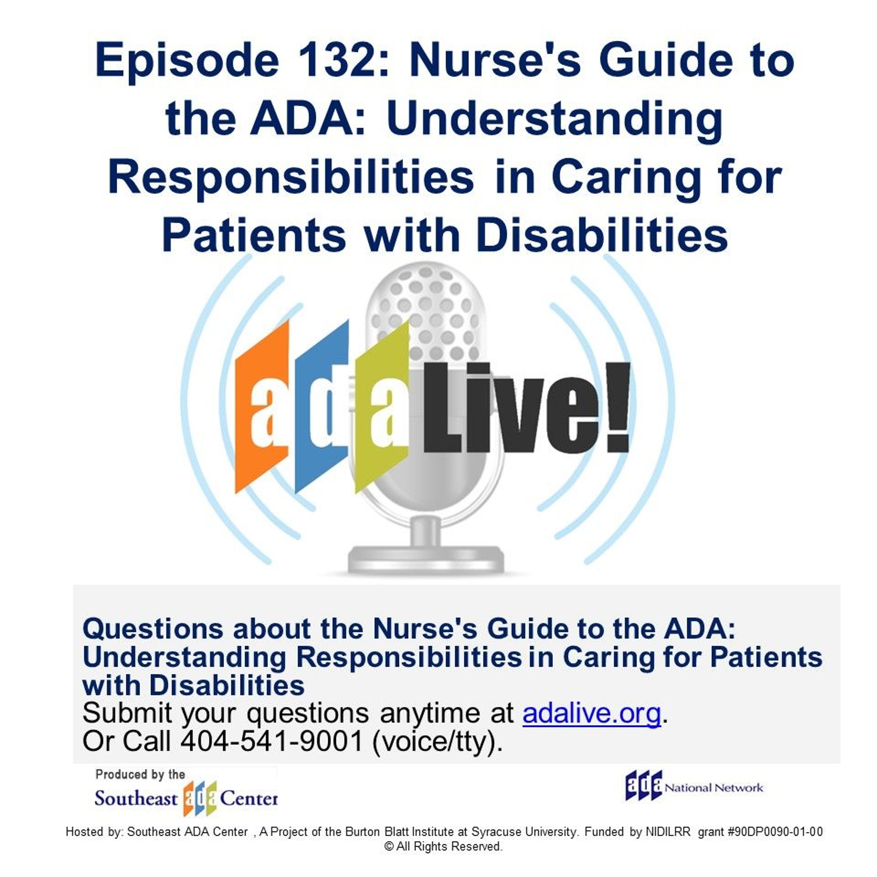 Episode 132: Nurse's Guide to the ADA: Caring for Patients with Disabilities episode artwork