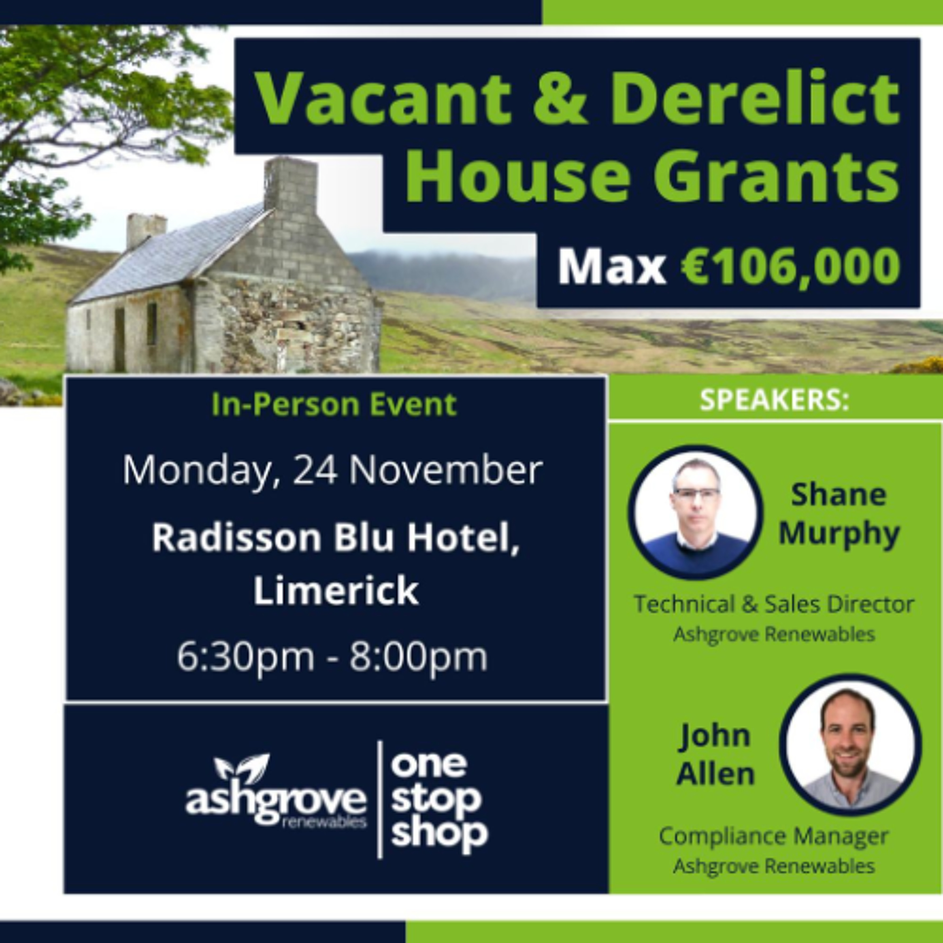 Ashgrove Renewables Hosts Vacant & Derelict House Grants Information Evening