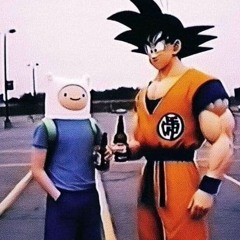 Goku with autism and finn driking a beer together - type beat