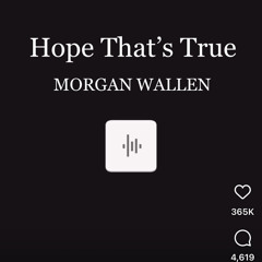 Hope Thats True -Morgan Wallen (Unreleased)