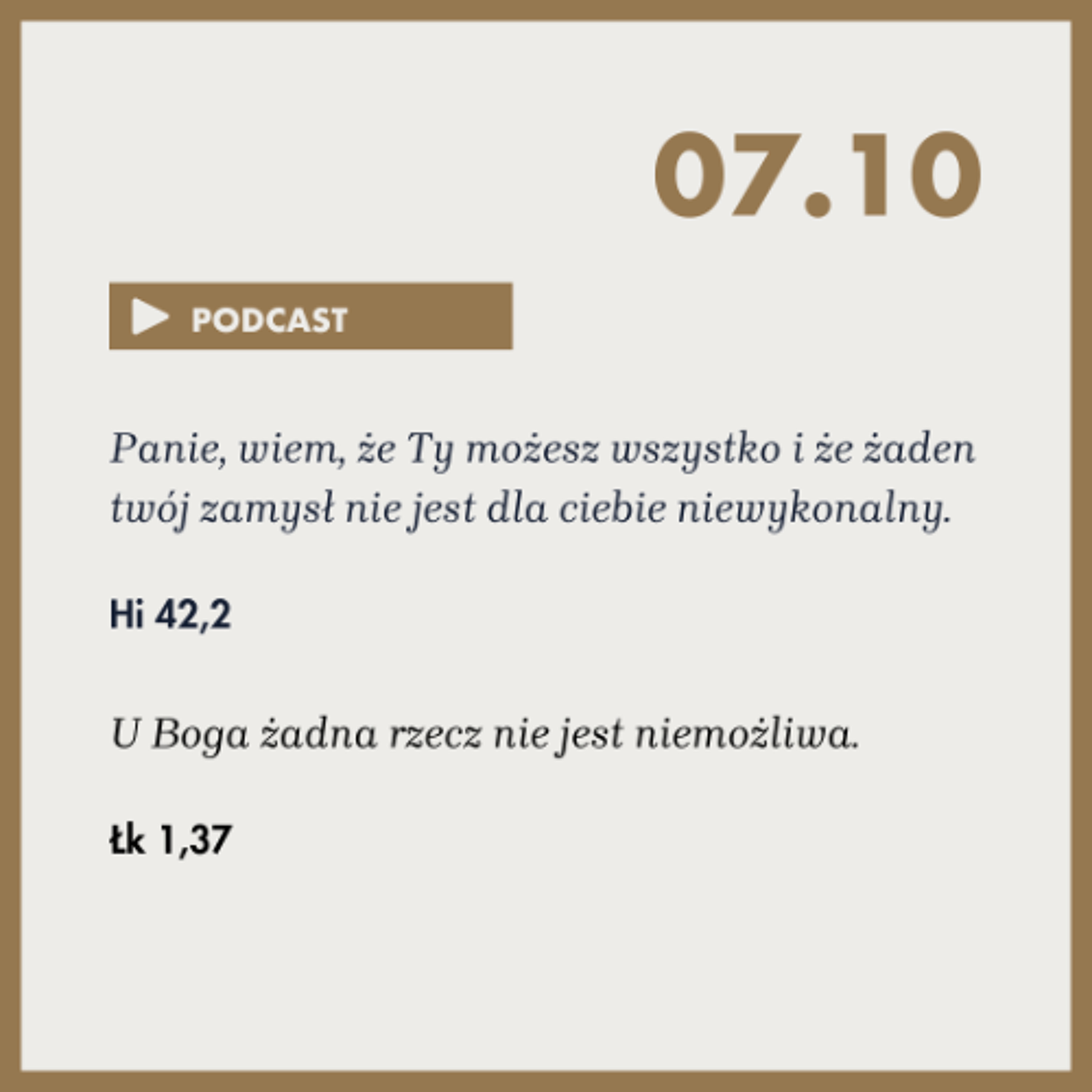 Rozważania na dzień 7 pażdziernika 2025r episode artwork