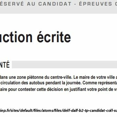 Stream Delf B2 Production Ecrite Lettre Formelle Pdf from Crudadrapha