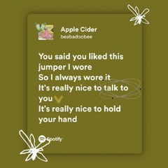 APPLE CIDER - BEABAADOBEE SPED UP !!
