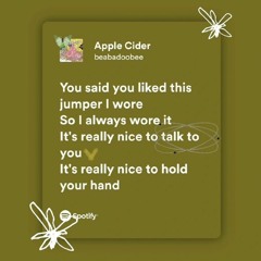 APPLE CIDER - BEABAADOBEE SPED UP !!